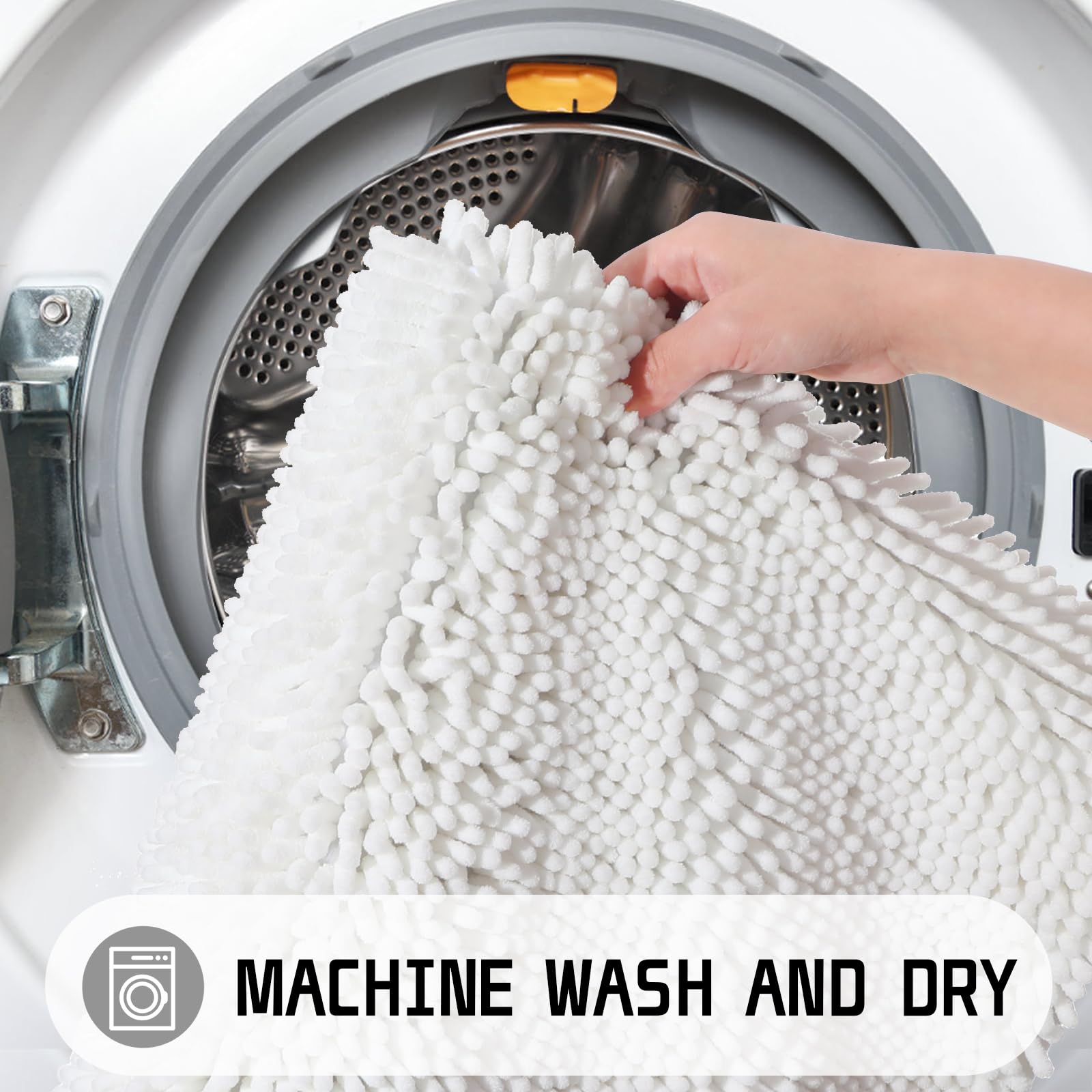 Yimobra Bathroom Rugs, 44 ' ' X 24 ' ', Extra Soft Chenille Bath Rugs, Non-Slip, Water Absorbent, Thick Floor Mat With Machine W